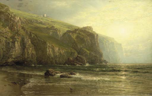 Sunset Along The Coast Of Cornwall — William Trost Richards