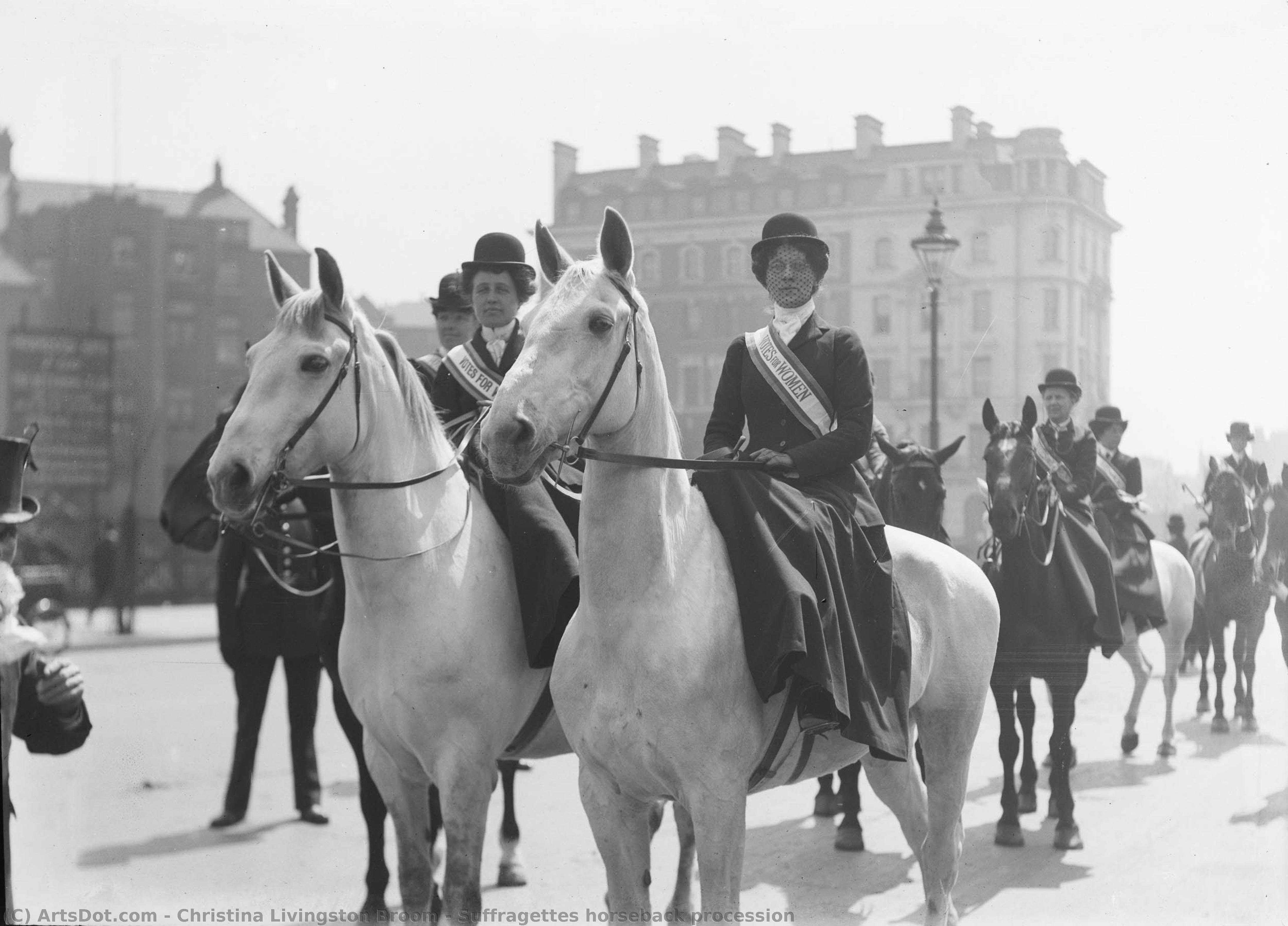 Suffragettes Horseback Procession — Christina Livingston Broom