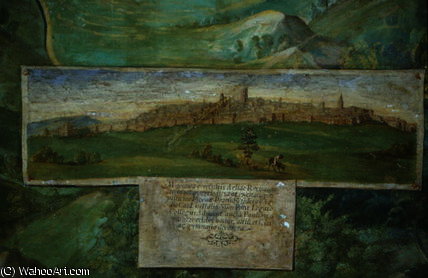 A Walled City, Detail From The 'galleria Delle Carte — Egnazio Danti