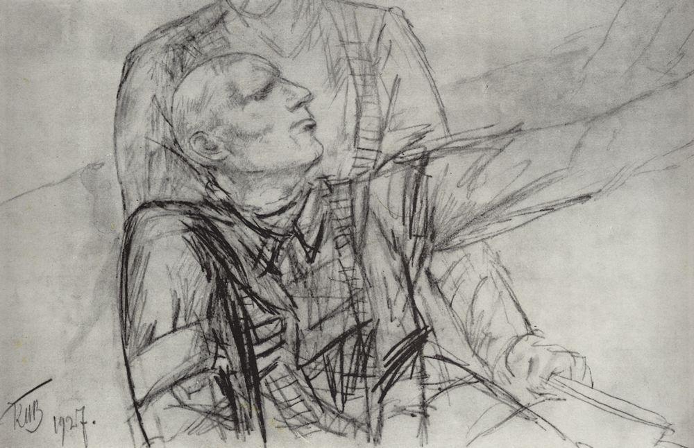 Drawing For The Painting Death Of Commissioner — Kuzma Petrov-vodkin
