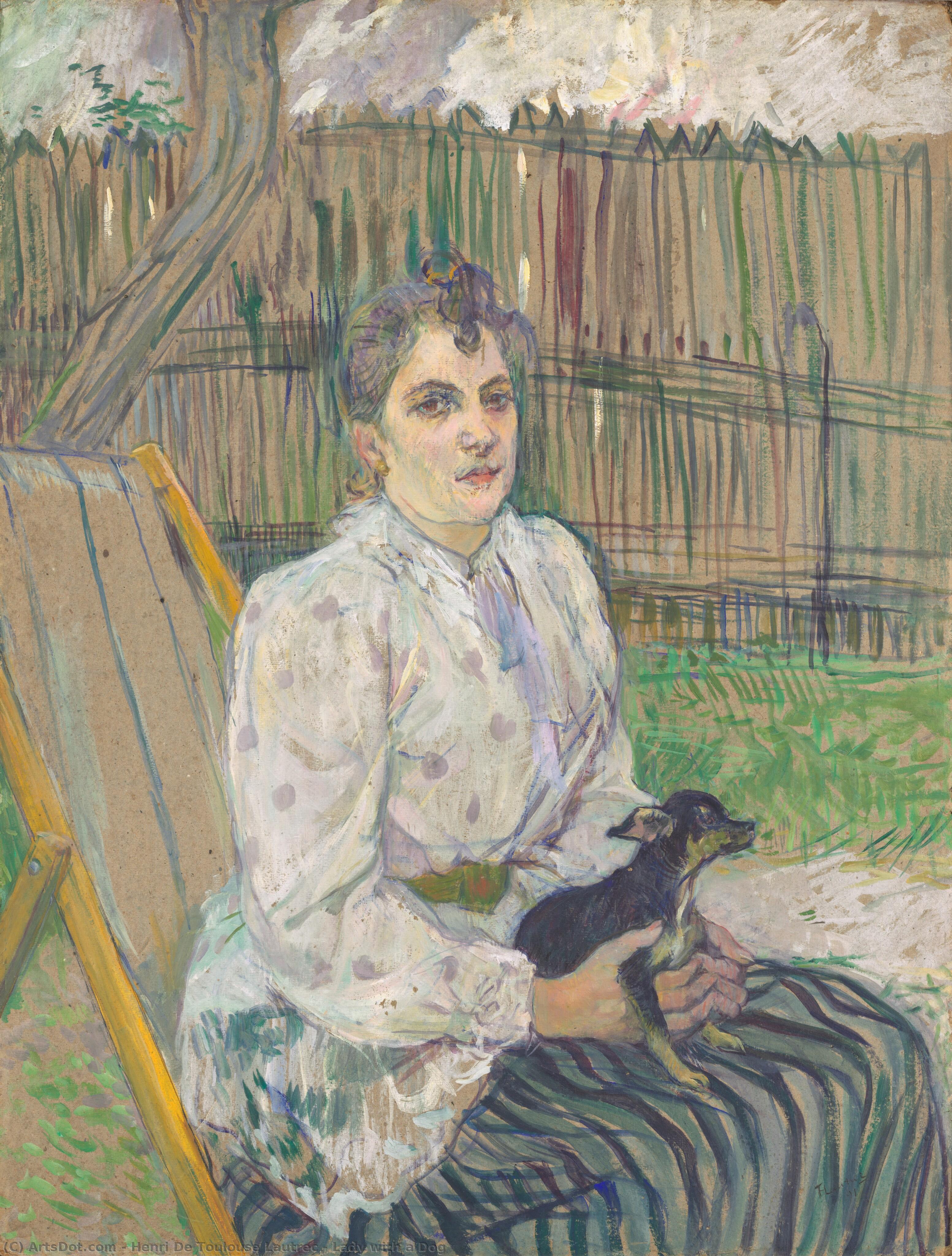 Lady With A Dog — Henri De Toulouse-lautrec