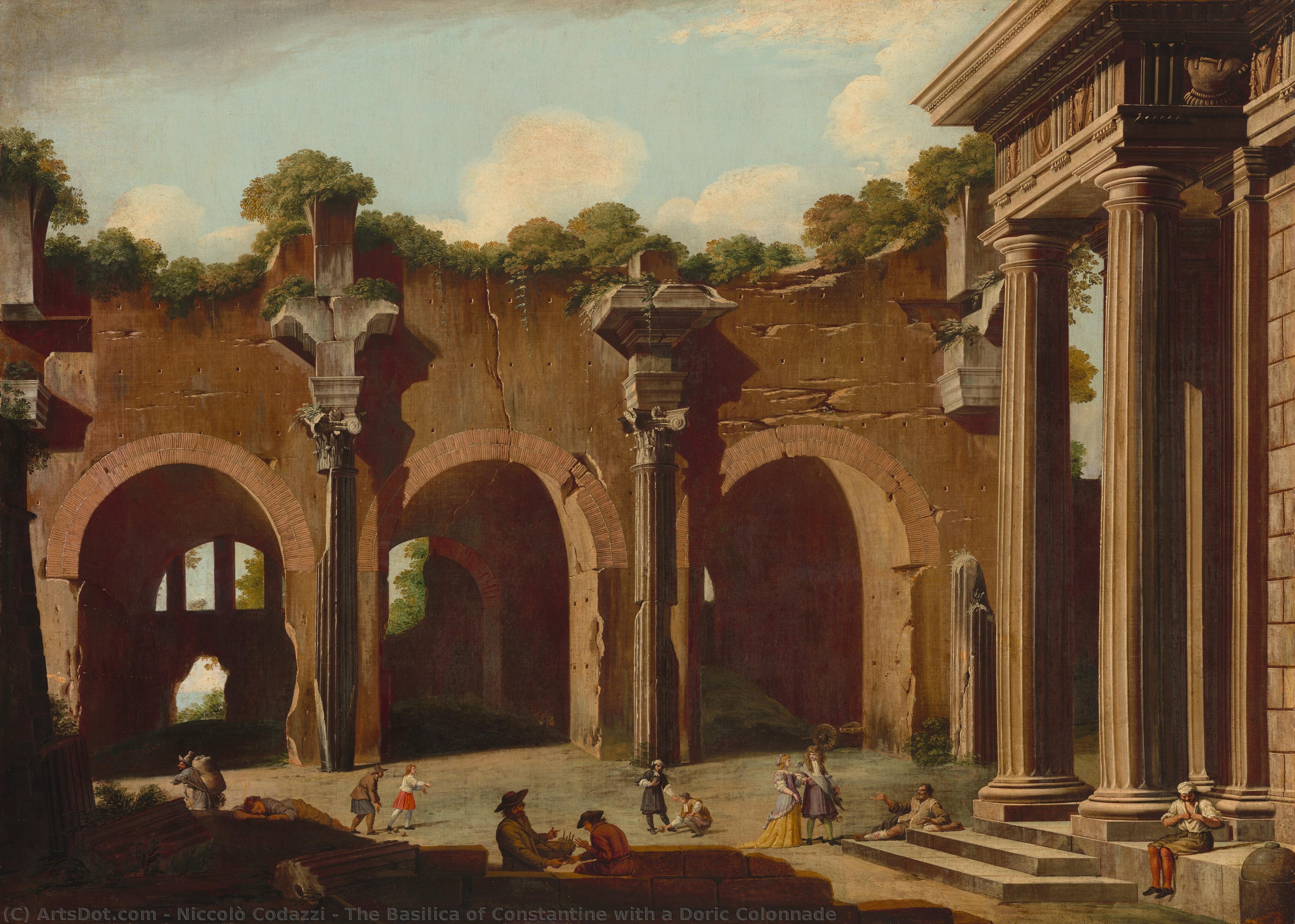The Basilica Of Constantine With A Doric Colonnade — Niccolò Codazzi