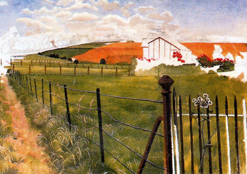 Extensive Landscape With A Wroght-iron Gat — Sir Stanley Spencer
