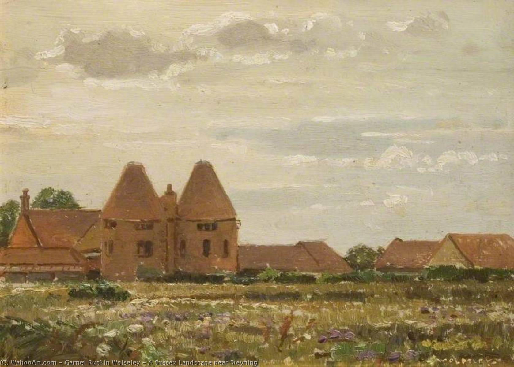 A Sussex Landscape Near Steyning — Garnet Ruskin Wolseley
