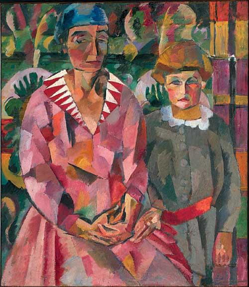 Portrait Of Artist's Wife And Daughter — Aristarkh Vasilevich Lentulov