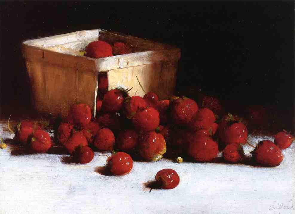 Still Life With Strawberries And Ostrich Egg Cup — Joseph Decker