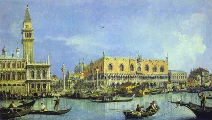 The Molo, Seen From The Basin Of San Marco — Canaletto