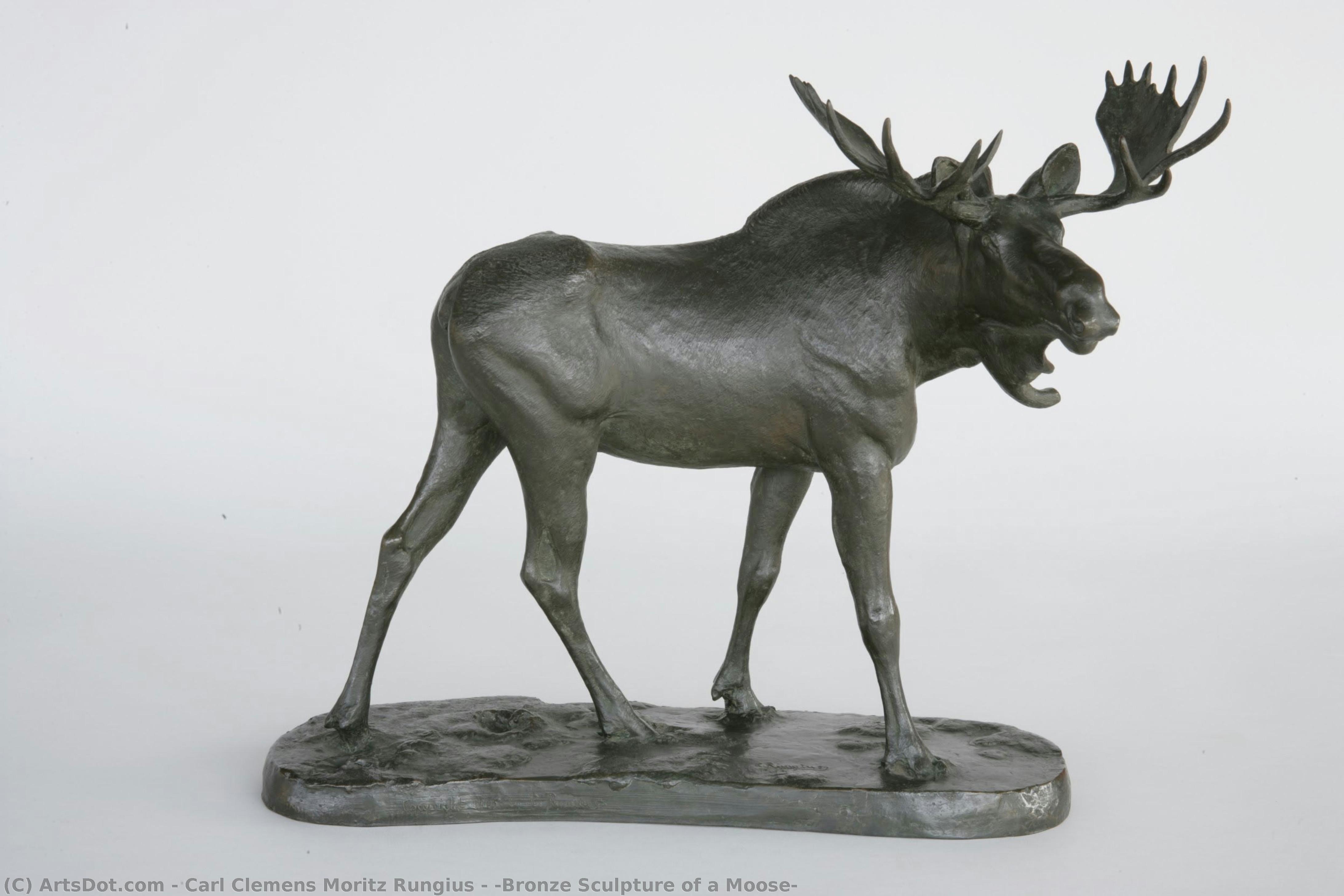(bronze Sculpture Of A Moose) — Carl Clemens Moritz Rungius