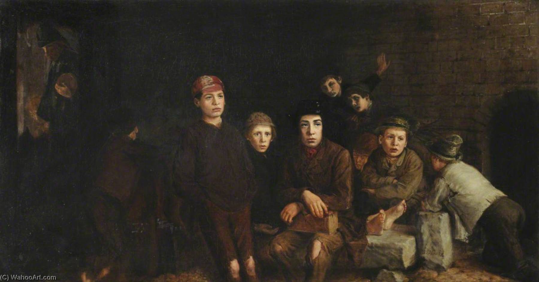 Saved From The Streets, Portraits Of Boys On Board The 'chichester' Training Ship In Deep Mire Where There Is No Standing — Barnett Samuel Marks