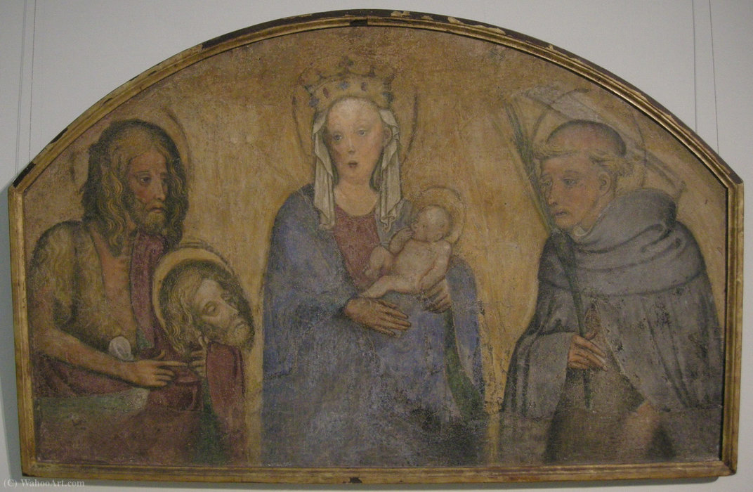 Ambito Di Michelino Da Besozzo, Madonna Col Bambino E I Santi Giovanni Battista E Pietro Martire — Michelino Molinari Da Besozzo