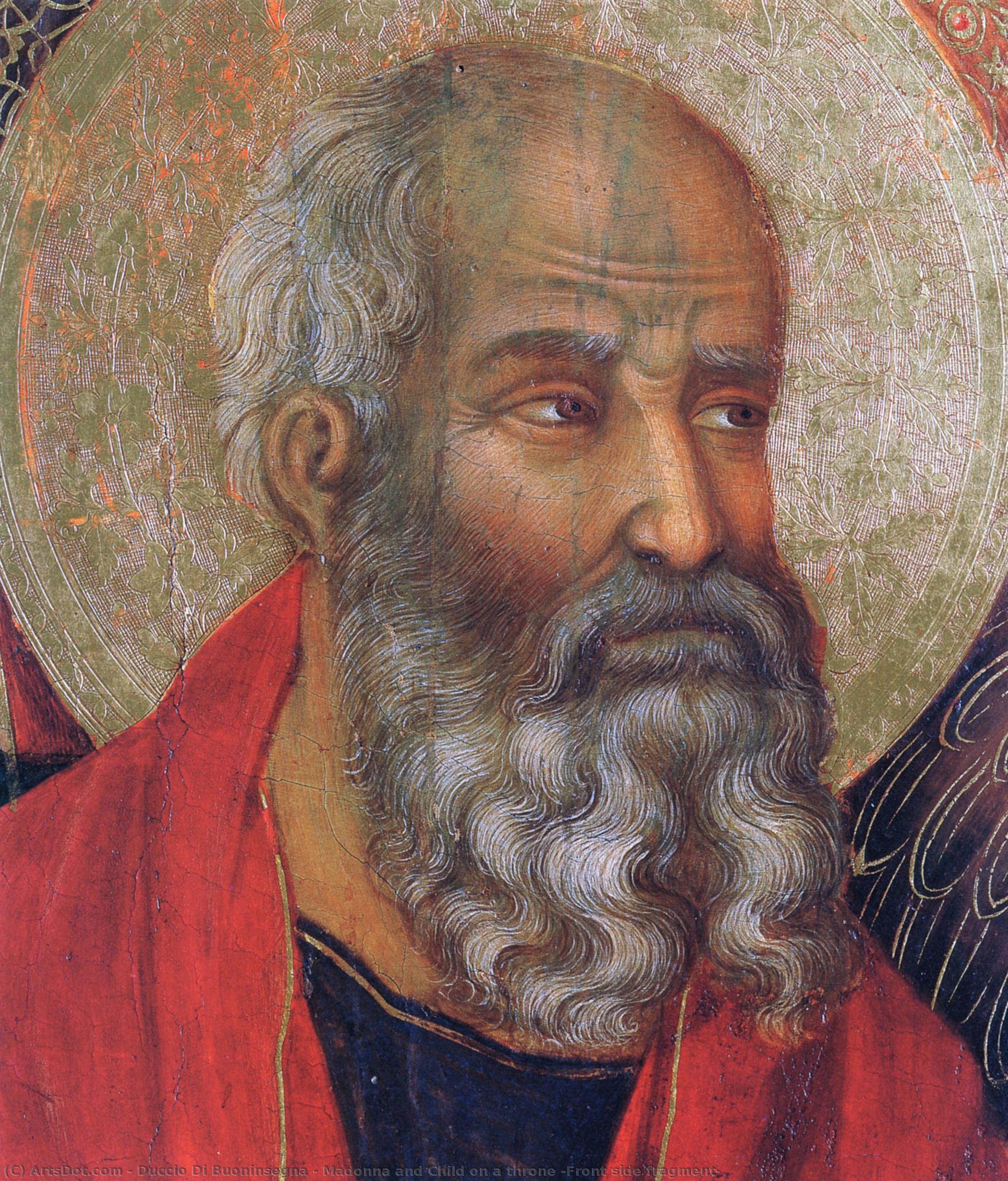 Madonna And Child On A Throne (front Side Fragment) — Duccio Di Buoninsegna