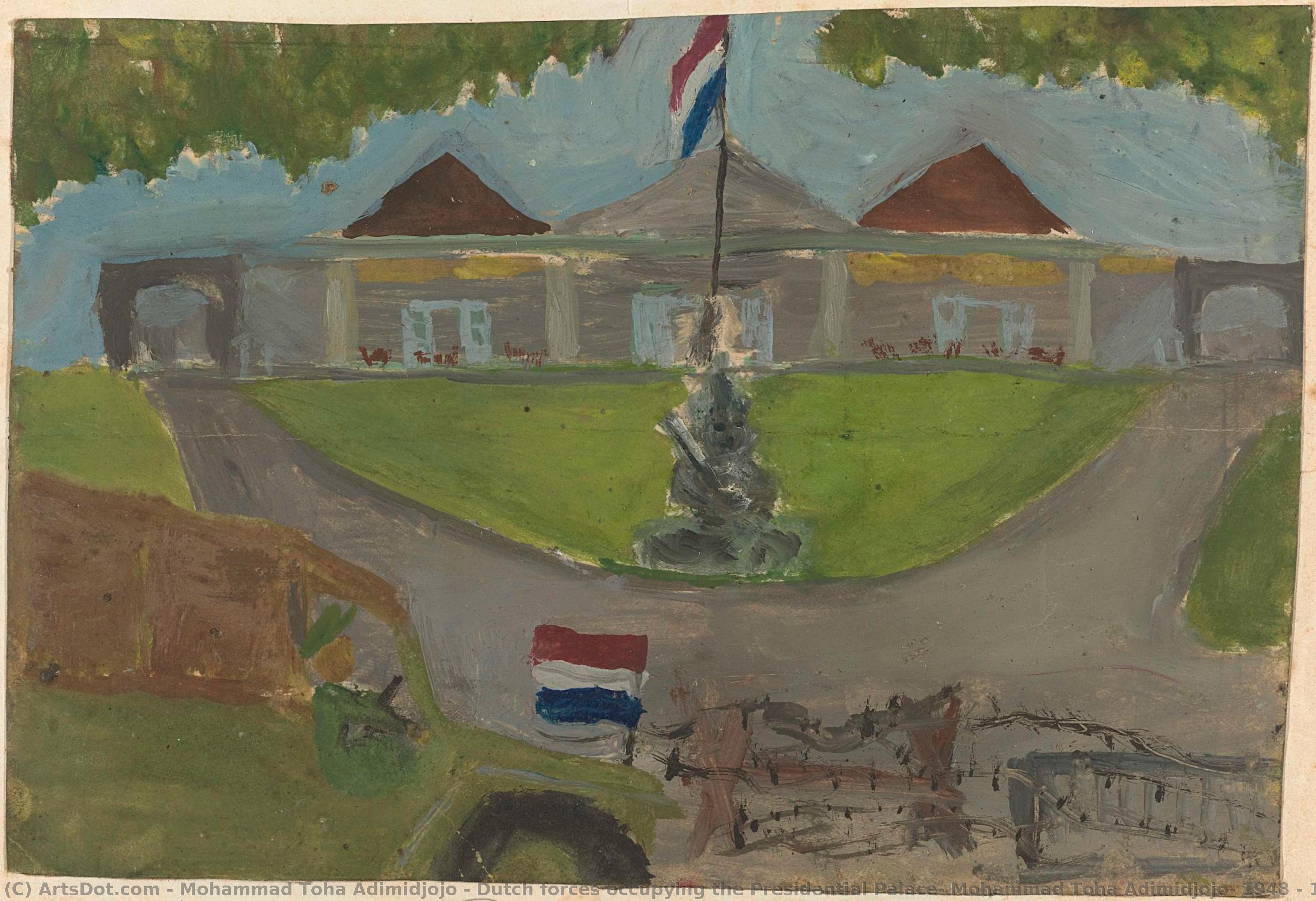 Dutch Forces Occupying The Presidential Palace, Mohammad Toha Adimidjojo, 1948 - 1949 — Mohammad Toha Adimidjojo