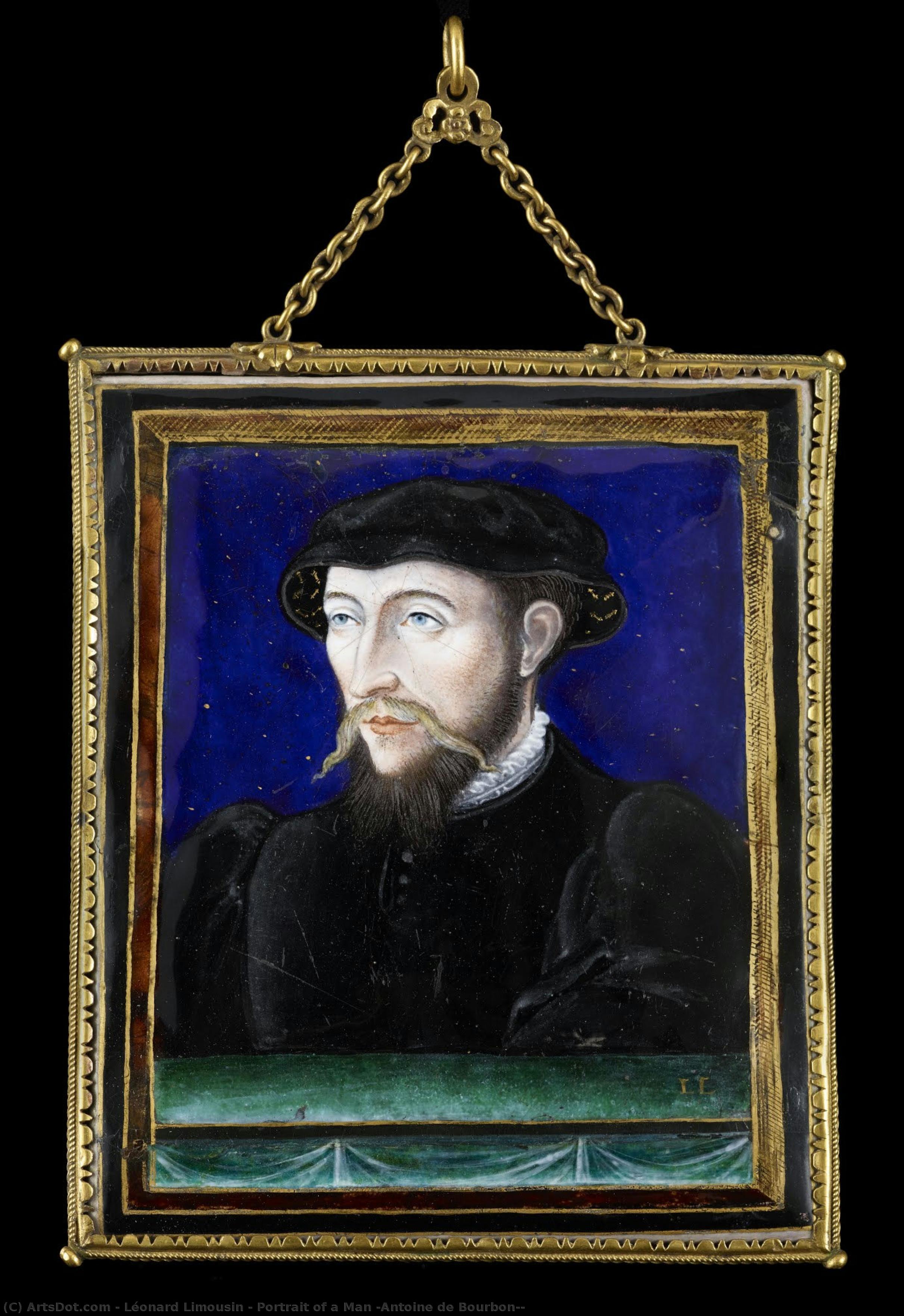 Portrait Of A Man (antoine De Bourbon?) — Léonard Limousin