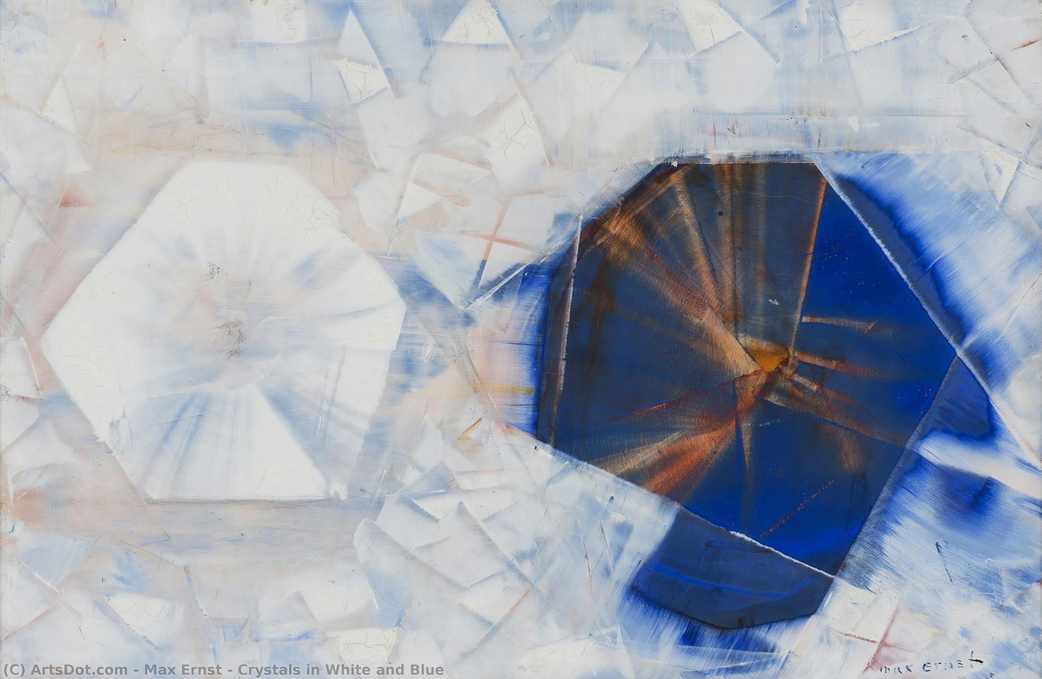 Crystals In White And Blue — Max Ernst