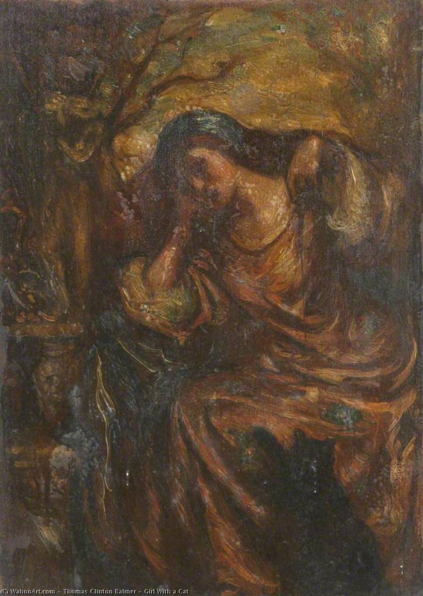 Girl With A Cat — Thomas Clinton Balmer