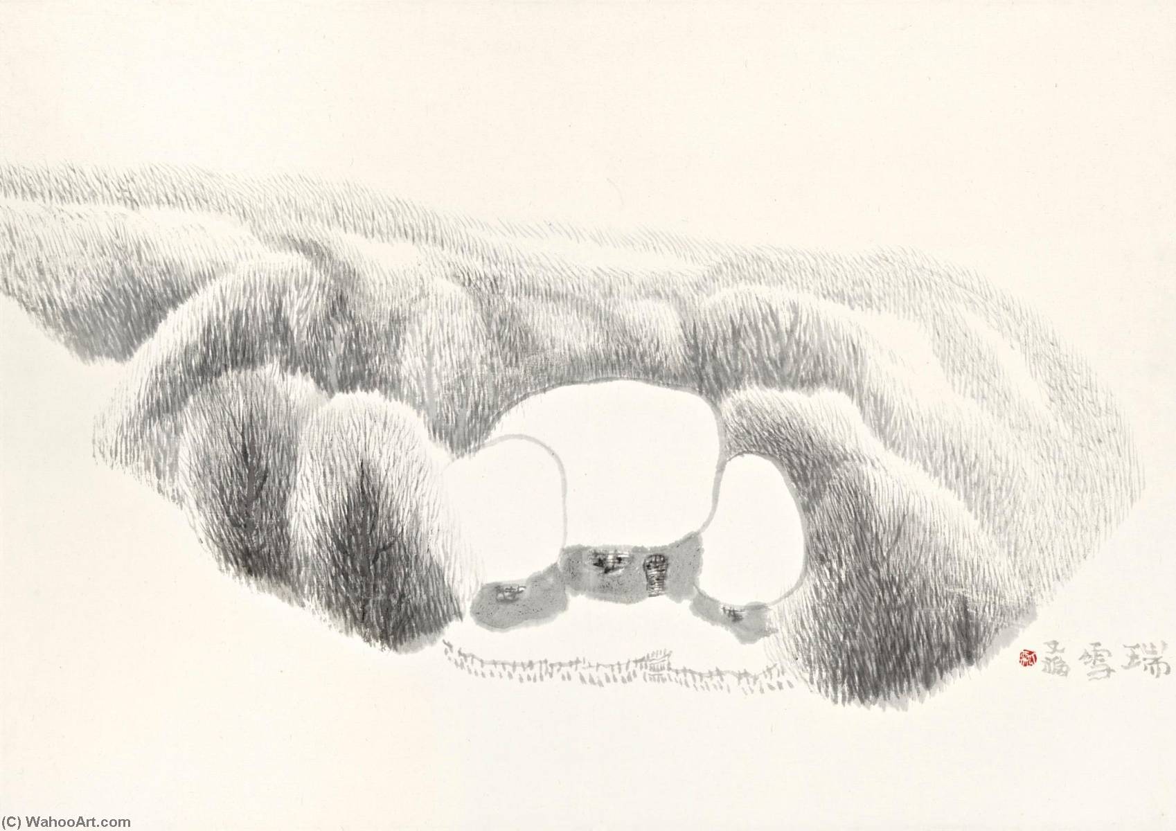 Secluded Cottages In Snow — Jia Youfu