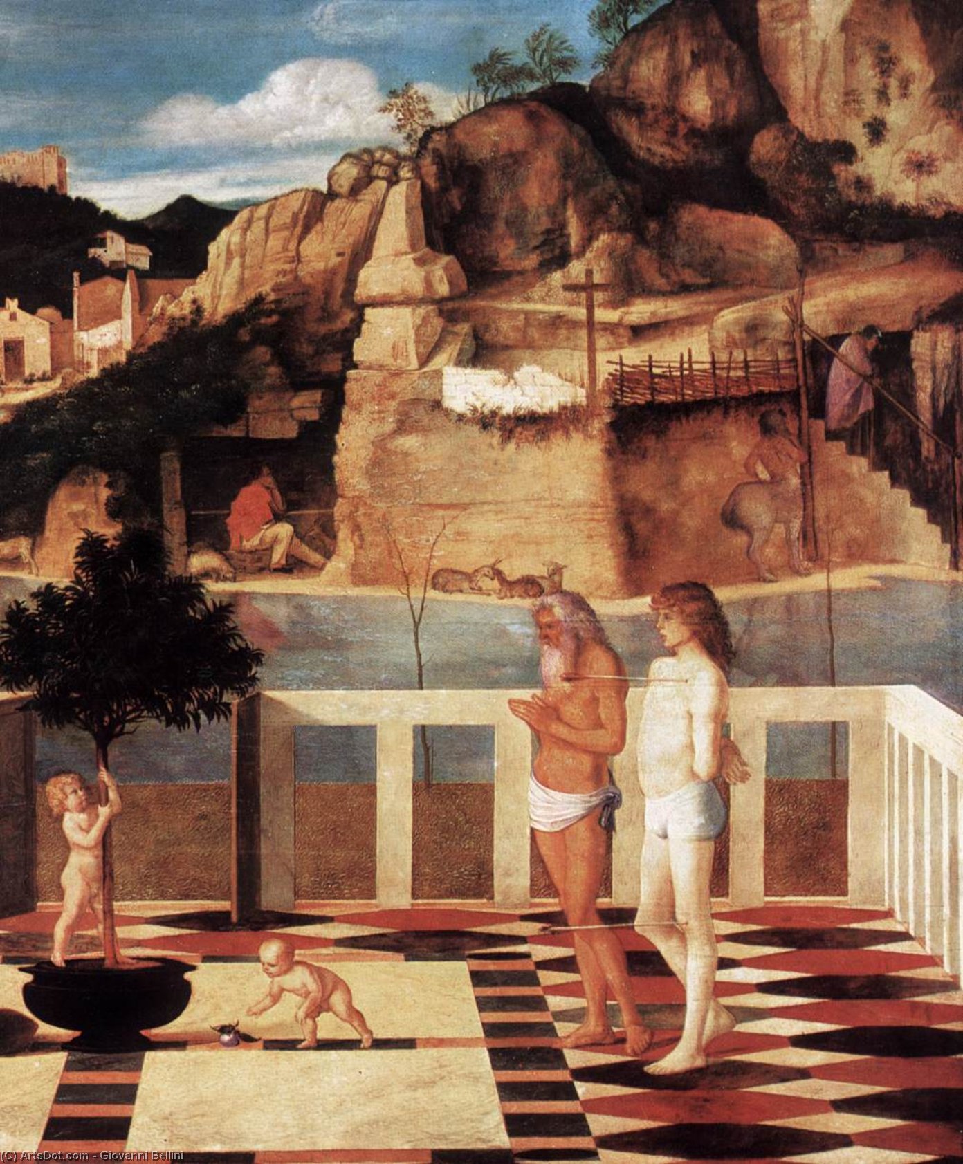Sacred Allegory (detail) — Giovanni Bellini