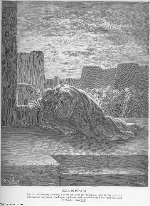 Ezra Kneht Im Gebet — Paul Gustave Doré