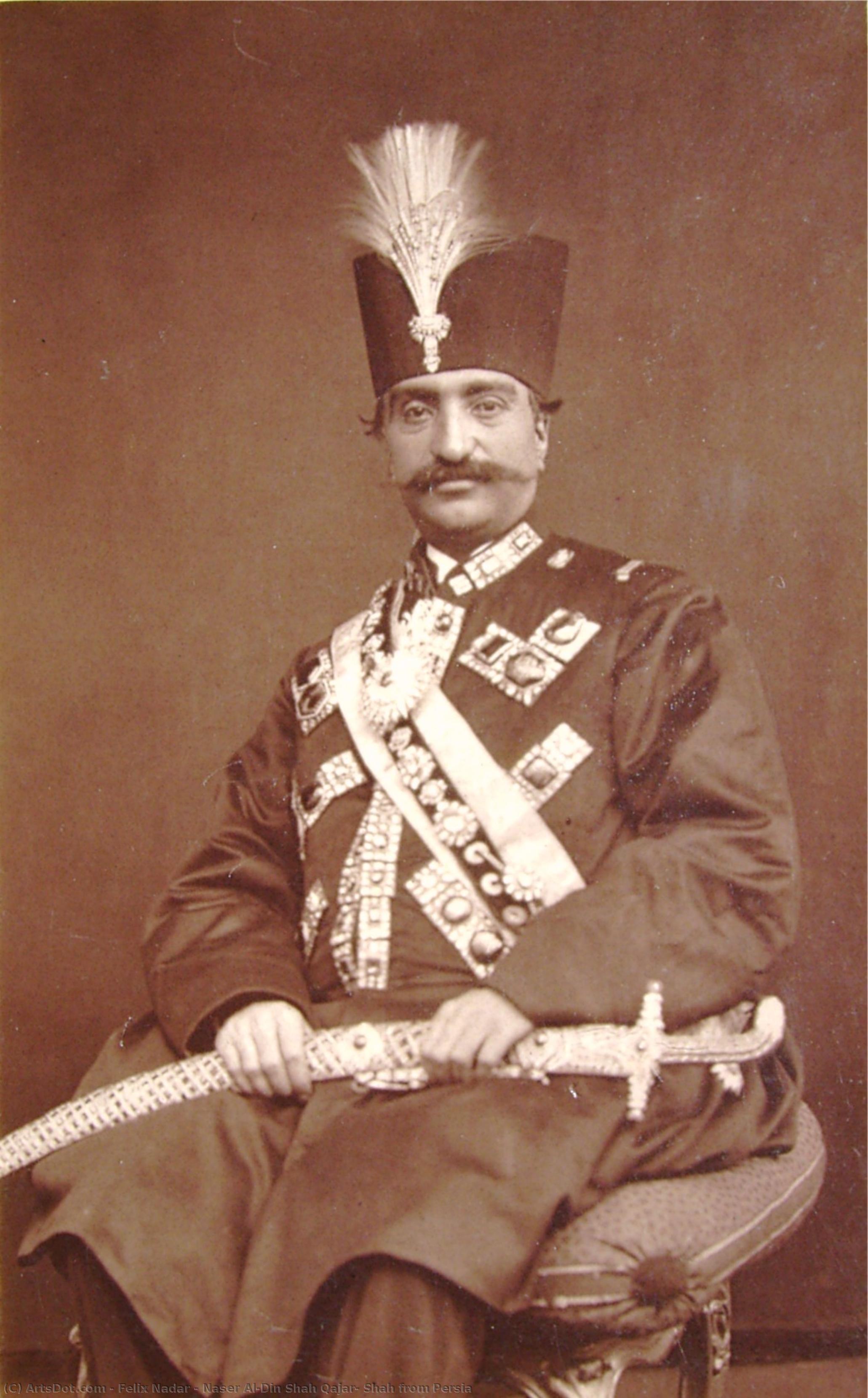 Naser Al-din Shah Qajar, Shah From Persia — Félix Nadar