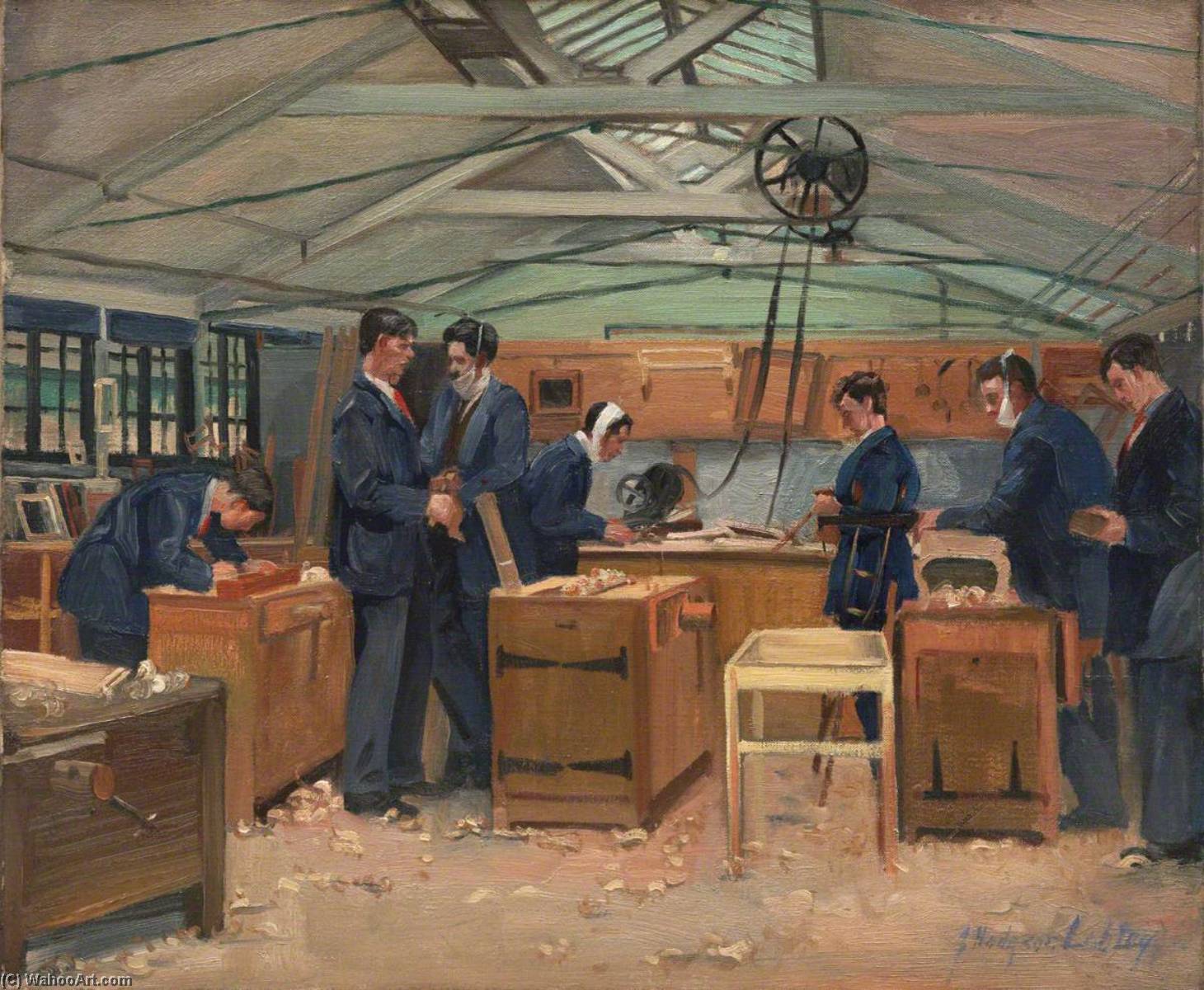 The Queen's Hospital For Facial Injuries, Frognal, Sidcup The Carpenters' Shop — John Hodgson Lobley
