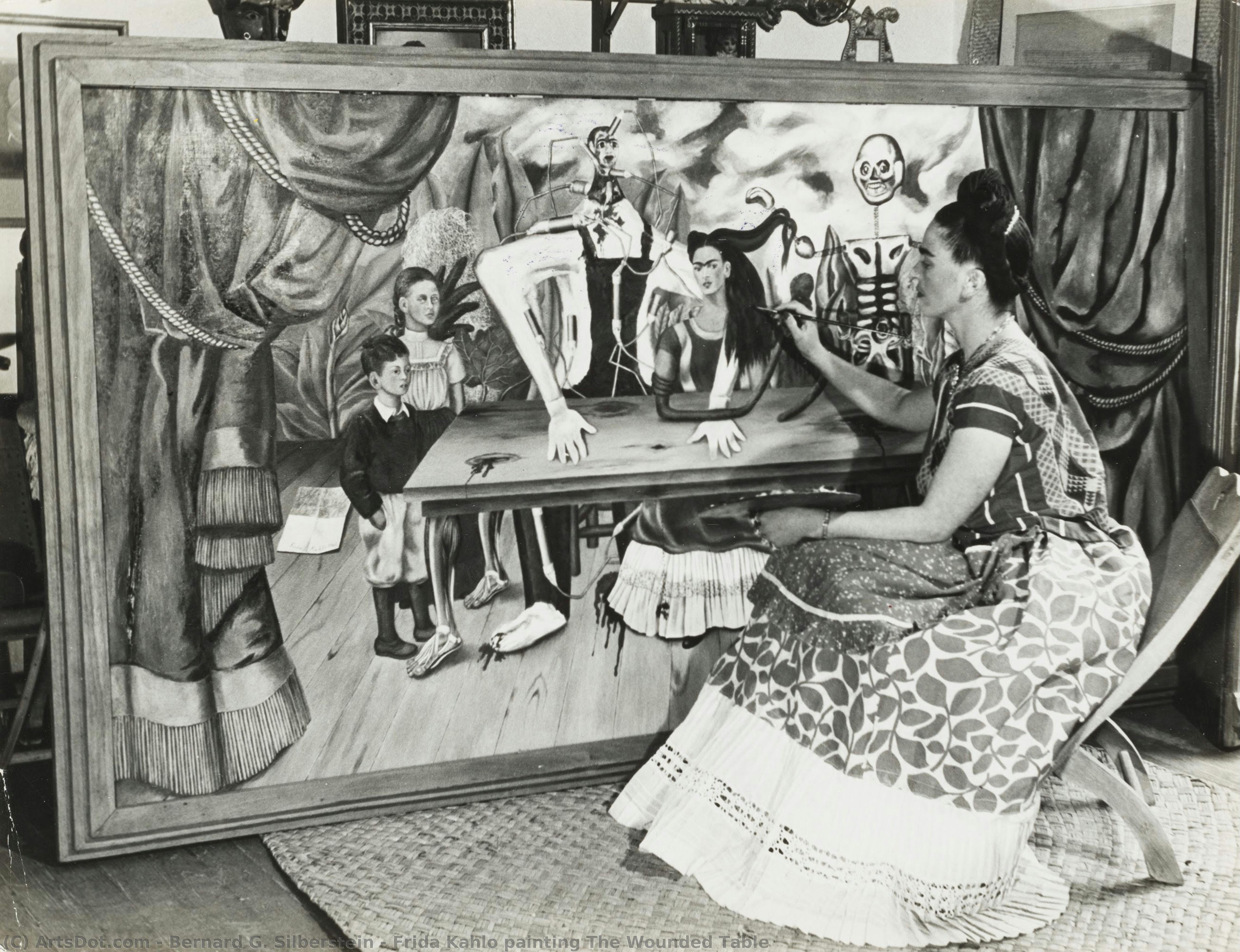 Frida Kahlo Painting The Wounded Table — Bernard G. Silberstein