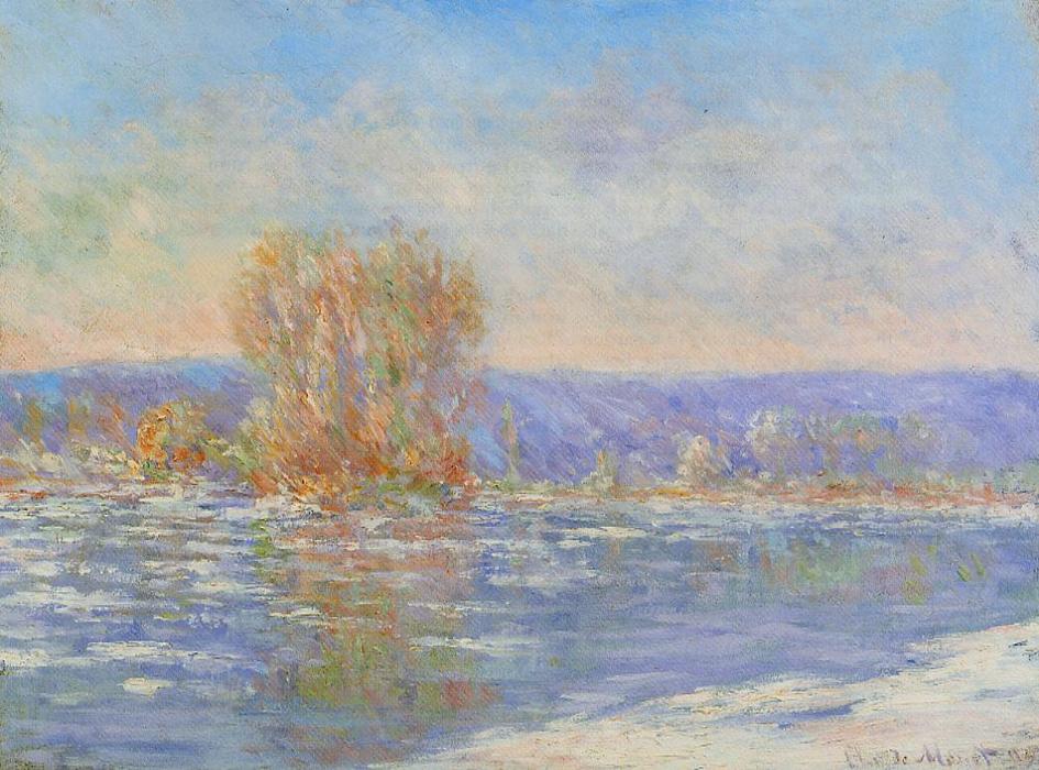 Floating Ice Near Bennecourt — Claude Monet