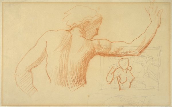 Half-length Study Of A Woman's Right Arm Extended, Seen From The Back View — Alfred Stevens
