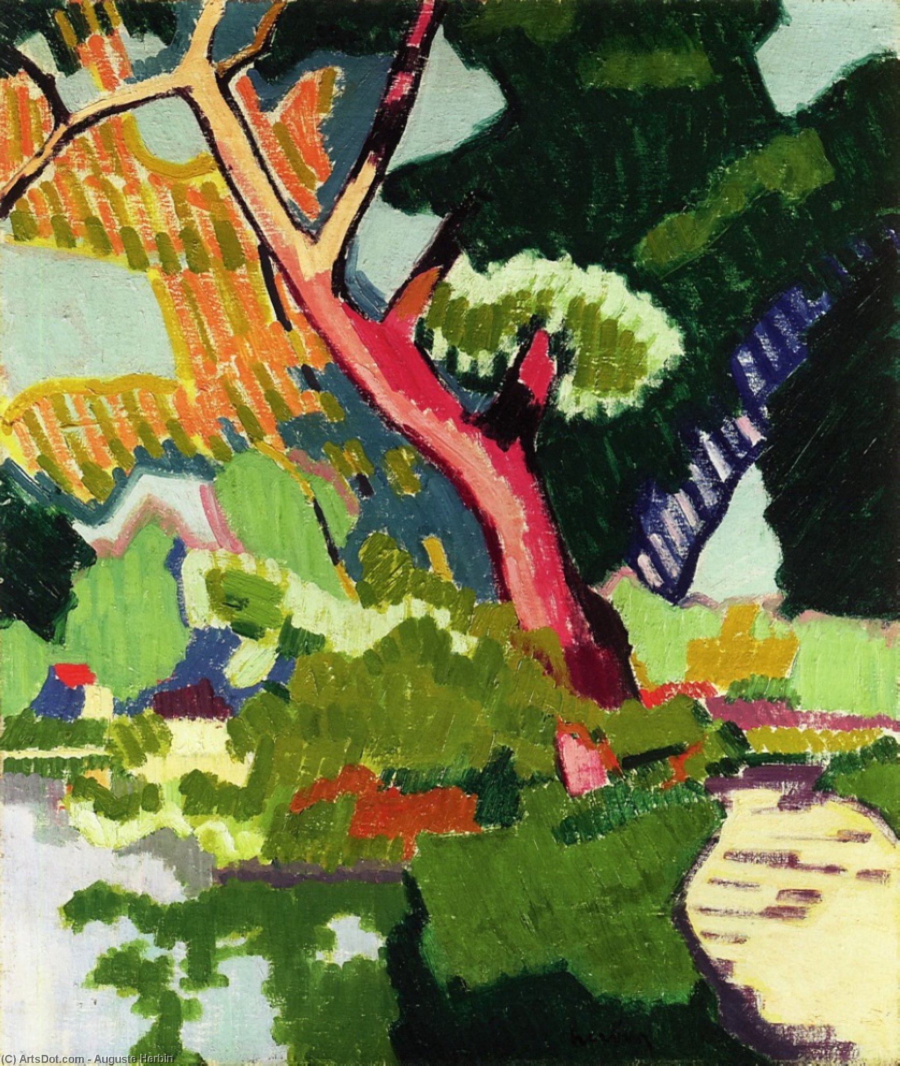 Landscape Of A Waterway — Auguste Herbin