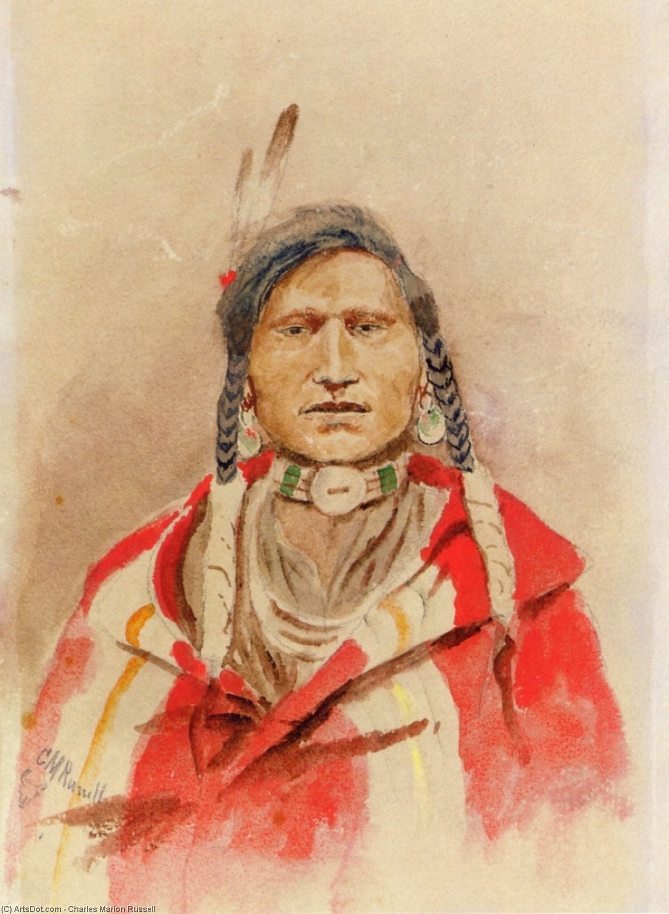 Portrait Of An Indian — Charles Marion Russell
