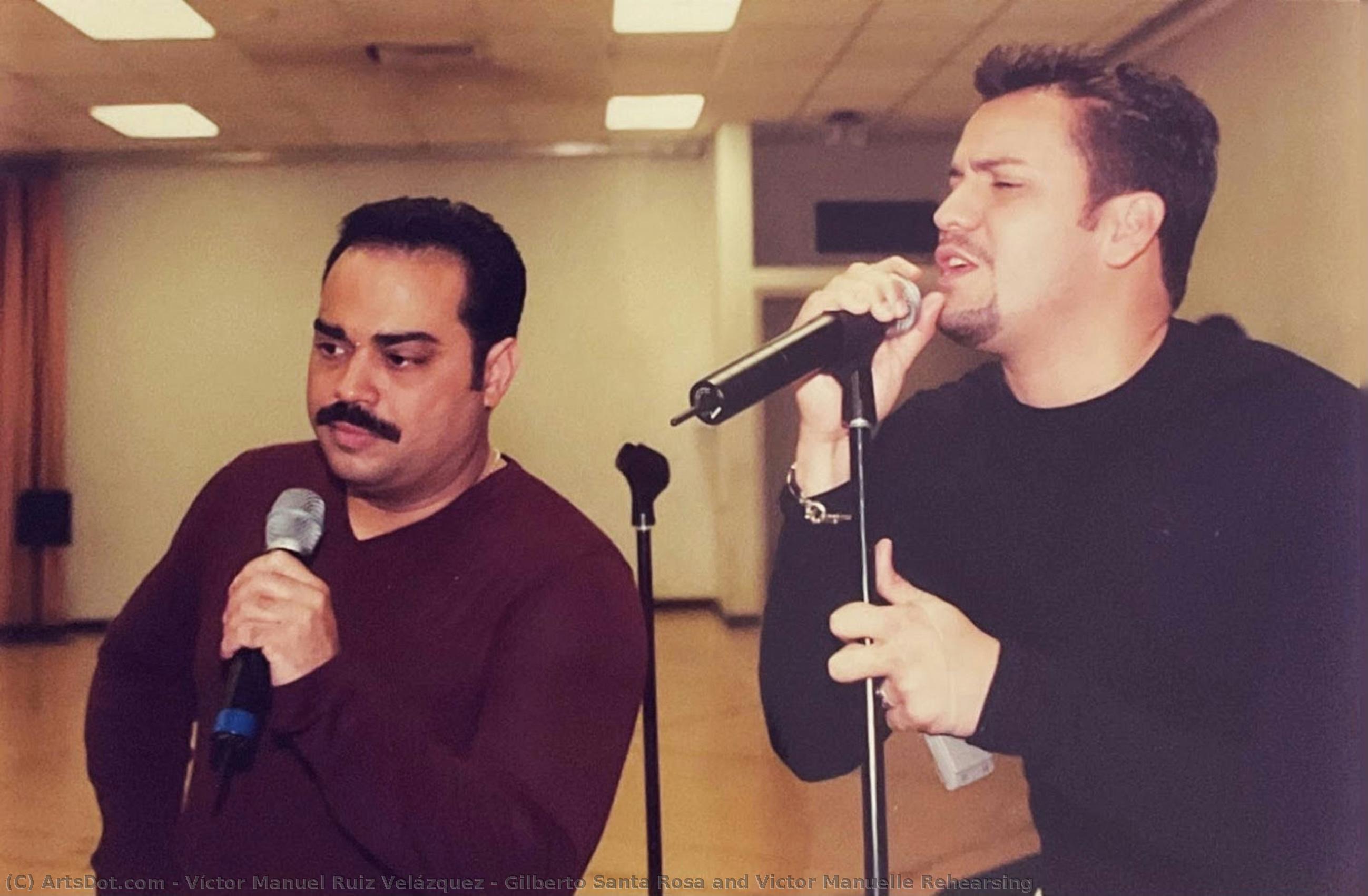 Gilberto Santa Rosa And Victor Manuelle Rehearsing — Víctor Manuelle