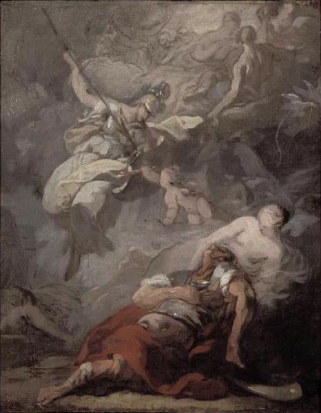 La Dispute De Minerve Et De Mars Dit Autrefois, Combat De Minerve Contre Mars — Joseph Benoit Suvée