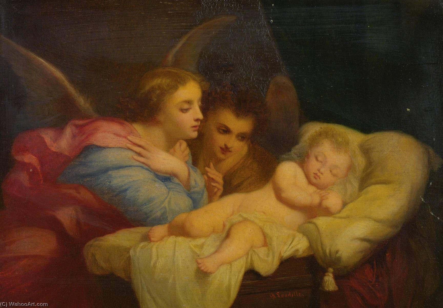 Angels Adoring The Christ Child — Charles Zacharie Landelle