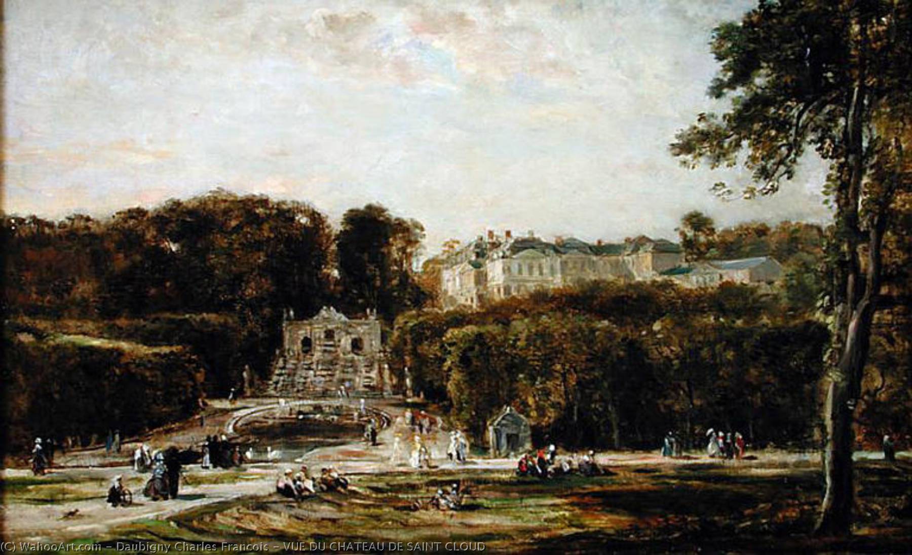 Vue Du Chateau De Saint Cloud — Charles-françois Daubigny