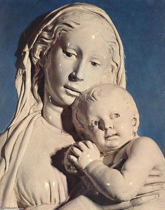 Madonna Of The Apple (detail) — Luca Della Robbia