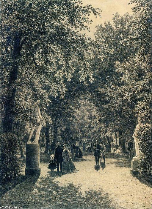 Alley Of The Summer Garden In St. Petersburg — Ivan Ivanovich Shishkin