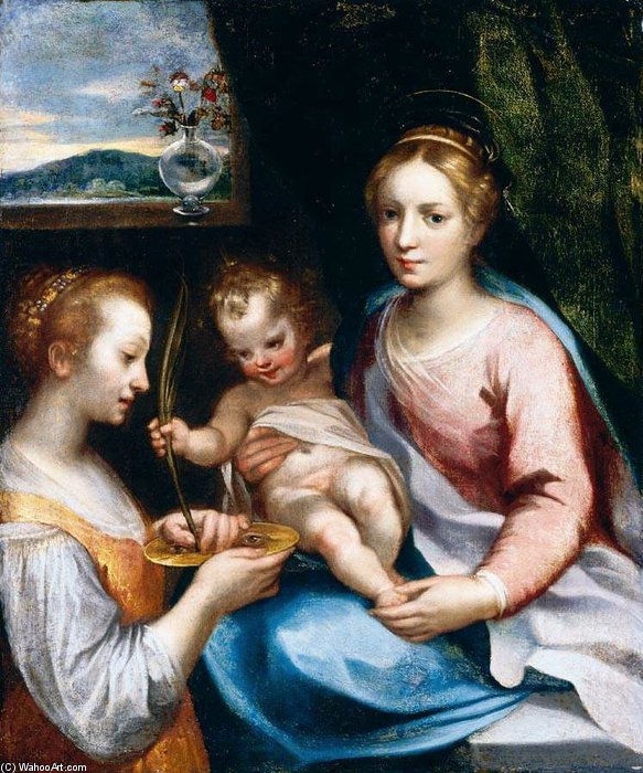 Madonna And Child With St Lucy — Francesco Vanni