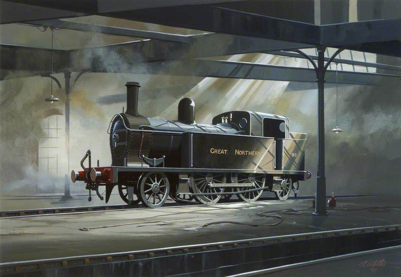 Great Northern Railway Locomotive No.90 In Adelaide Shed, Belfast — Norman Whitla