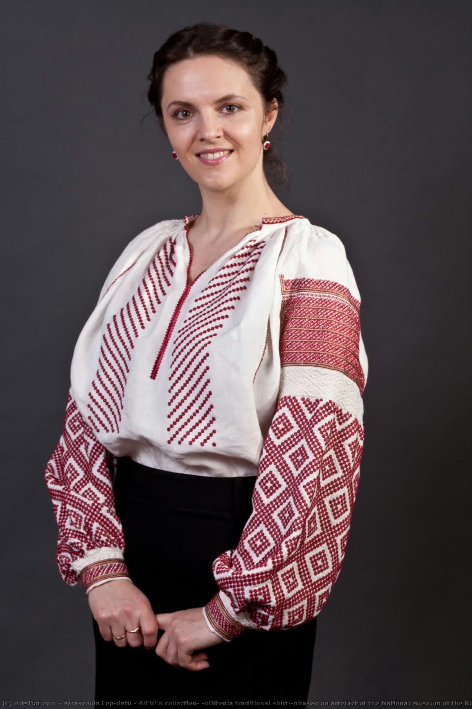 Aievea Collection; \noltenia Traditional Shirt;\nbased On Artefact Of The National Museum Of The Romanian Peasant — Parascovia Lepădatu