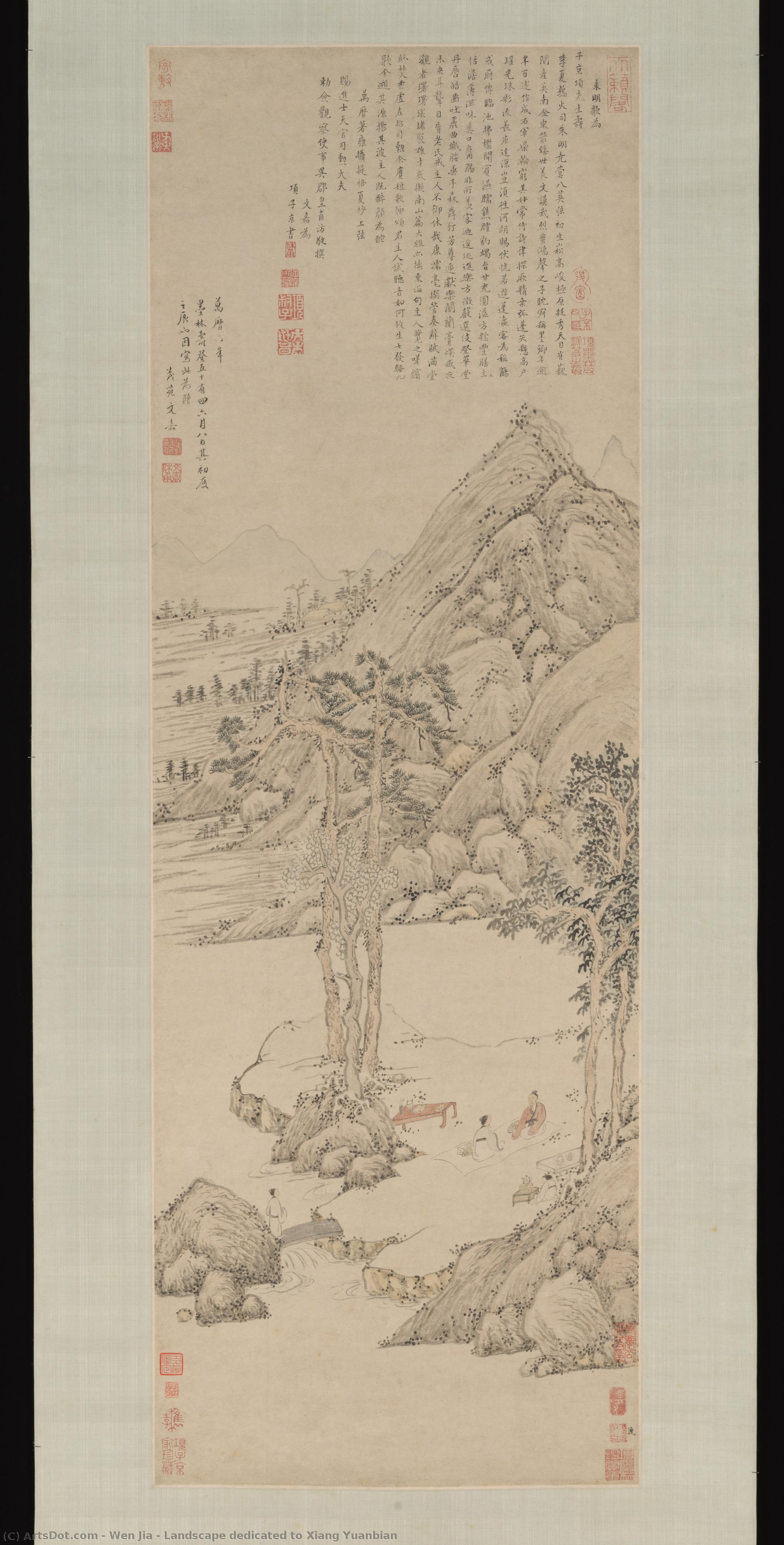 Landscape Dedicated To Xiang Yuanbian — Wen Chia