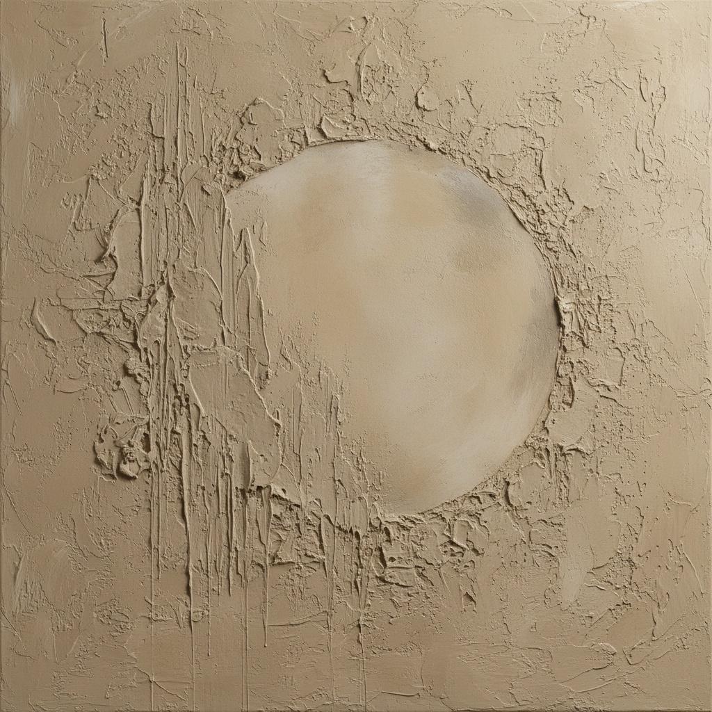 Eroded Monolith In Sand And Taupe: A Monumental Study Of Organic Silence — David Moreau