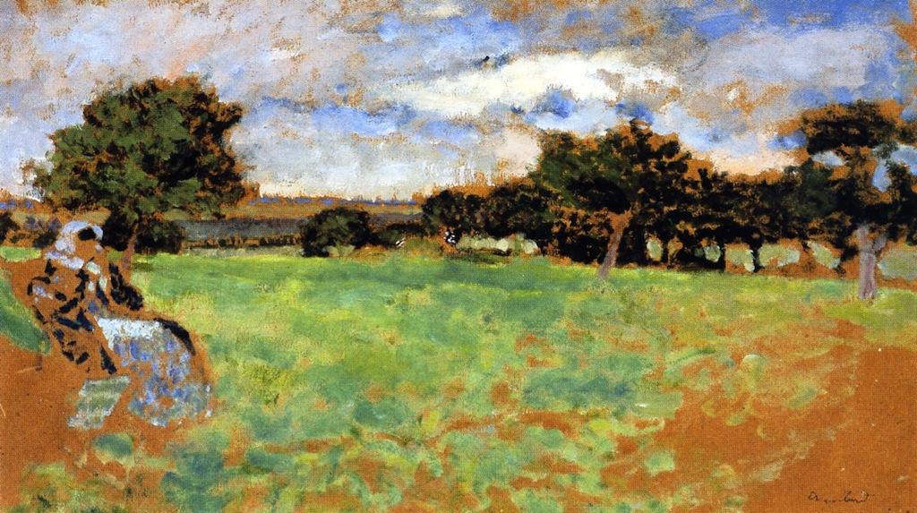 Madame Hessel Sitting In A Meadow In Normandy — Jean-édouard Vuillard