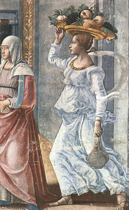 Birth Of St John The Baptist (detail), Cappella — Domenico Ghirlandaio