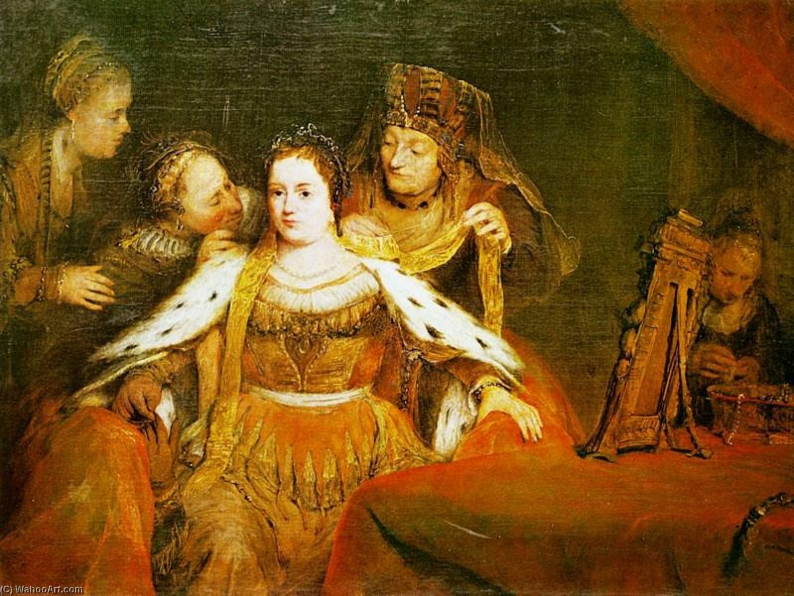 Esther Being Clad In Her Finery — Aert De Gelder