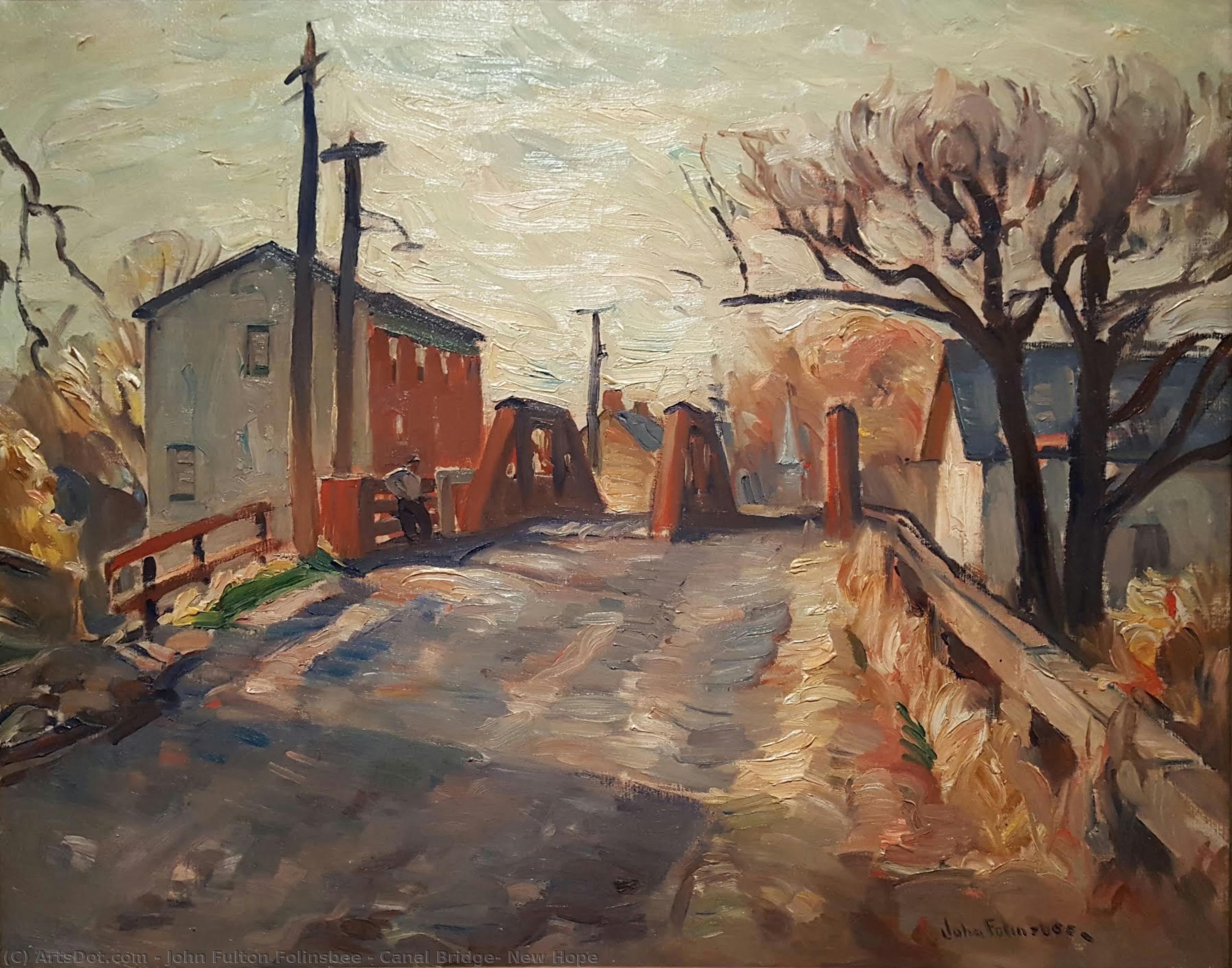 Canal Bridge, New Hope — John Fulton Folinsbee