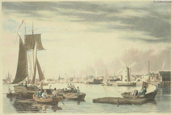 Boston, From City Point Near Sea Street — William James Bennett
