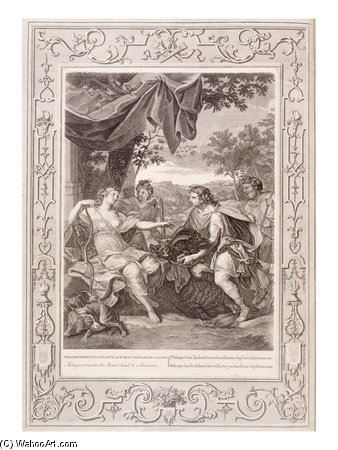 Picart Meleager Presents The Boar S Head To Atalanta Engraving — Bernard Picart