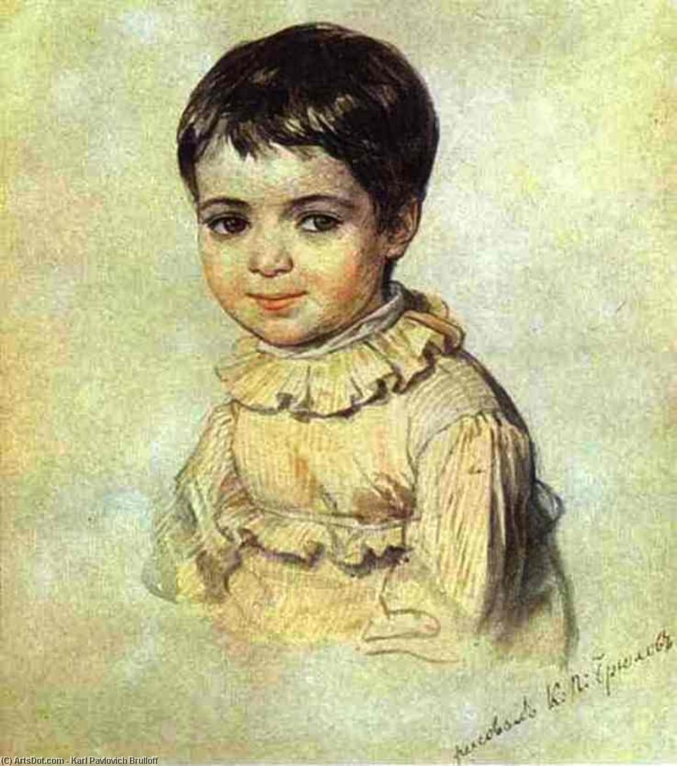 Portrait Of Maria Kikina As A Child — Karl Pavlovich Brulloff