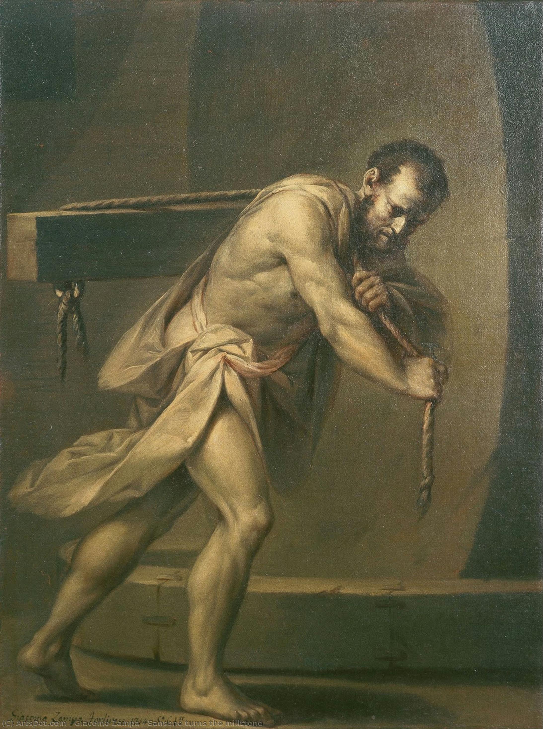 Sansone Turns The Millstone — Giacomo Zampa