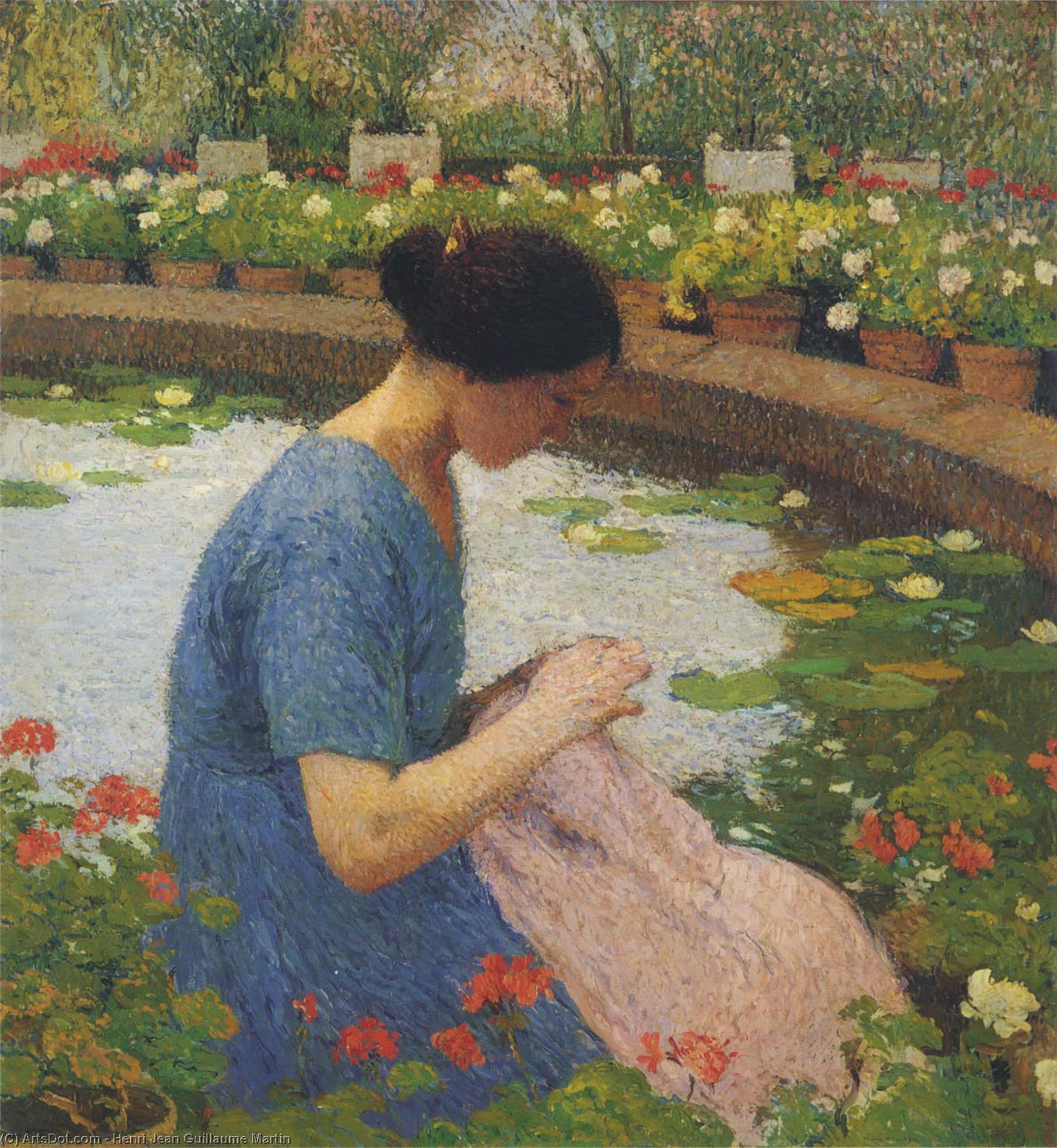 Sewing In The Garden At Marquayrol — Henri Jean Guillaume Martin