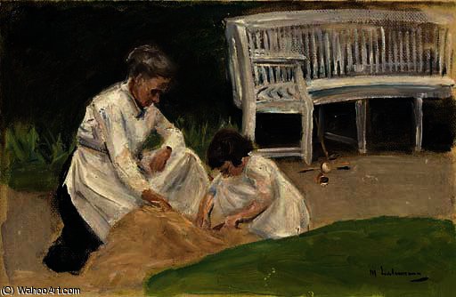 The Granddaughter Of Children With Woman At The Game — Max Liebermann